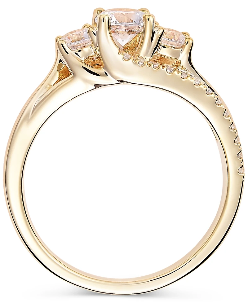 Diamond Three Stone Engagement Ring (1 ct. t.w.) in 14k Yellow Gold