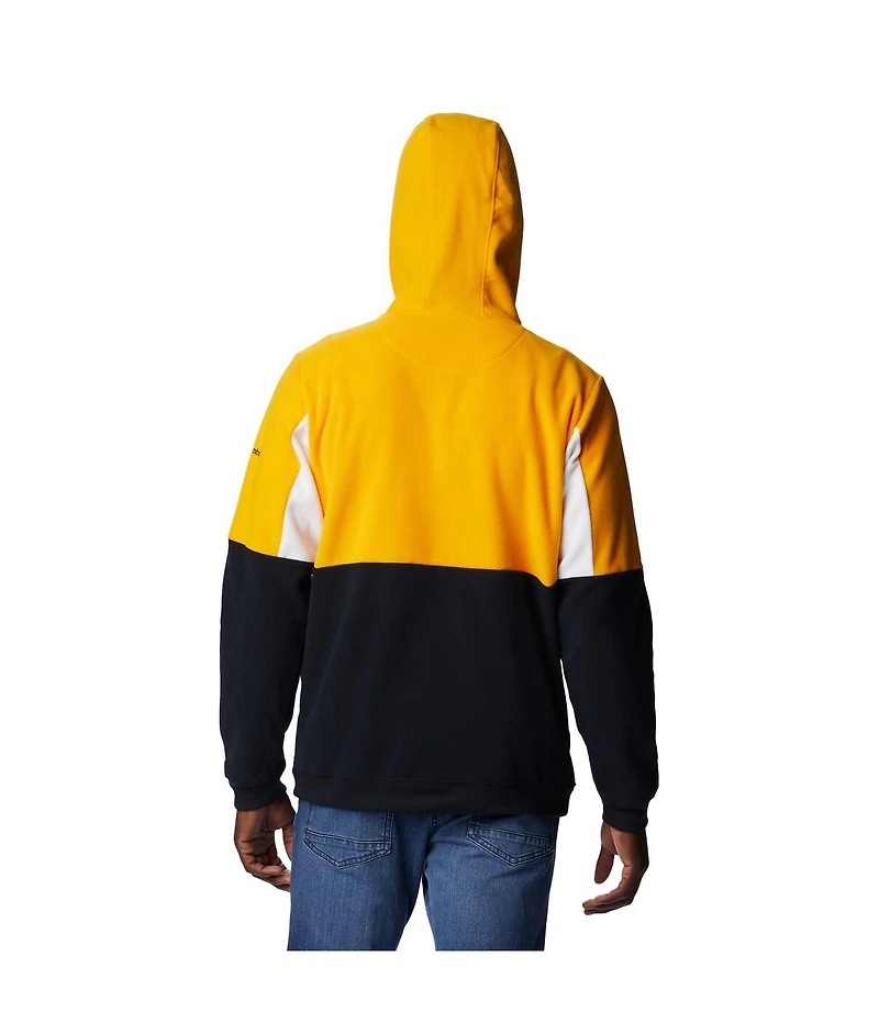 Men's Columbia Black Iowa Hawkeyes Lodge Quarter-Zip Hoodie