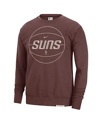 Men's Nike Garnet Phoenix Suns 2023/24 Authentic Standard Issue Travel Performance Pullover Sweatshirt