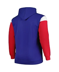 Men's Profile Royal New York Giants Big and Tall Trench Battle Pullover Hoodie