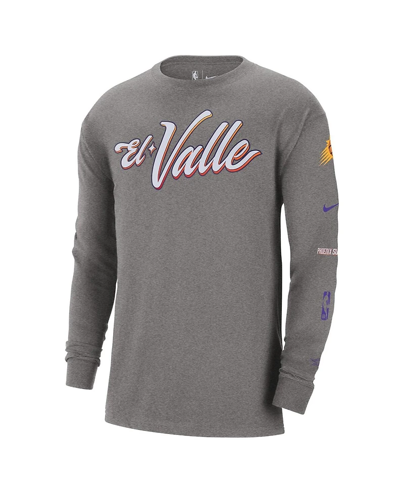 Men's Nike Charcoal Phoenix Suns 2023/24 City Edition Max90 Expressive Long Sleeve T-shirt