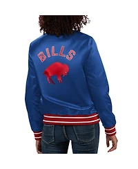 Women's Starter Royal Buffalo Bills Full Count Satin Full-Snap Varsity Jacket