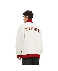 Men's Tommy Hilfiger Cream San Francisco 49ers Jordan Sherpa Quarter-Zip Sweatshirt