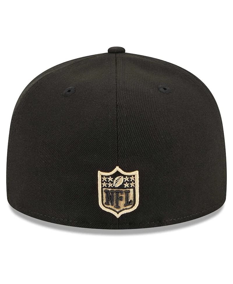 Men's New Era Black New Orleans Saints Main Patch 59FIFTY Fitted Hat