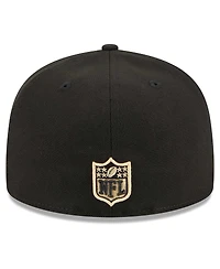 Men's New Era Black New Orleans Saints Main Patch 59FIFTY Fitted Hat