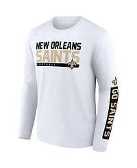 Men's Fanatics Black, White New Orleans Saints Two-Pack 2023 Schedule T-shirt Combo Set