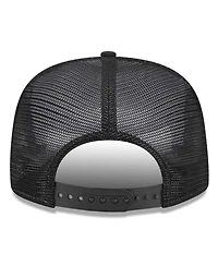 Men's New Era White, Black Las Vegas Raiders Banger 9FIFTY Trucker Snapback Hat