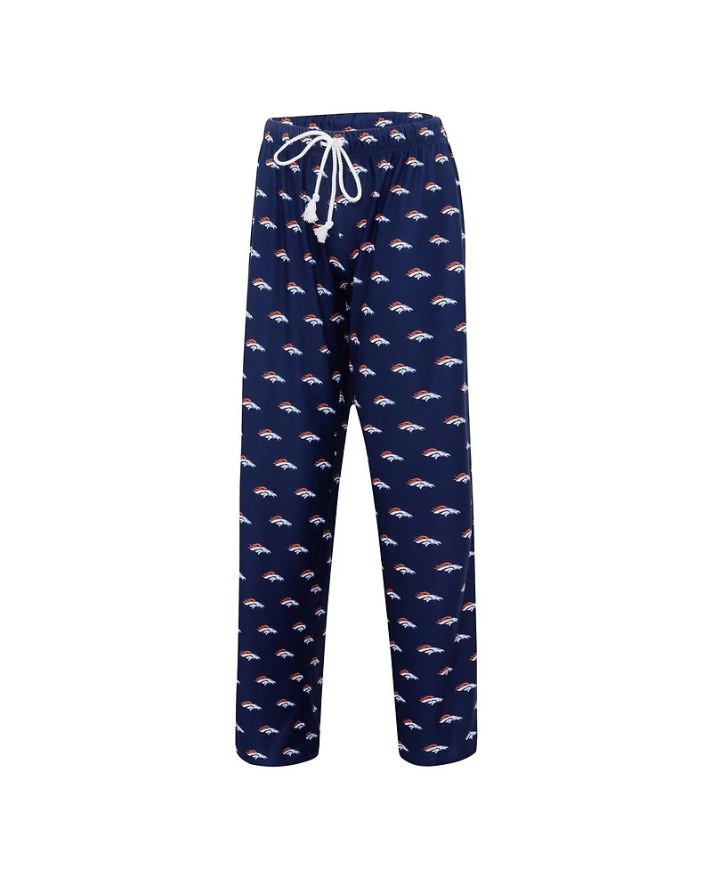 Women's Concepts Sport Navy Denver Broncos Gauge Allover Print Sleep Pants