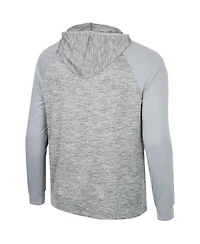 Men's Colosseum Gray Texas A&M Aggies Cybernetic Raglan Quarter-Zip Hooded Top