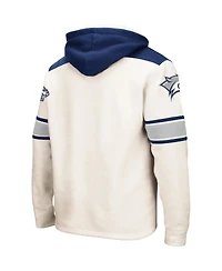 Men's Colosseum Cream New Hampshire Wildcats 2.0 Lace-Up Pullover Hoodie