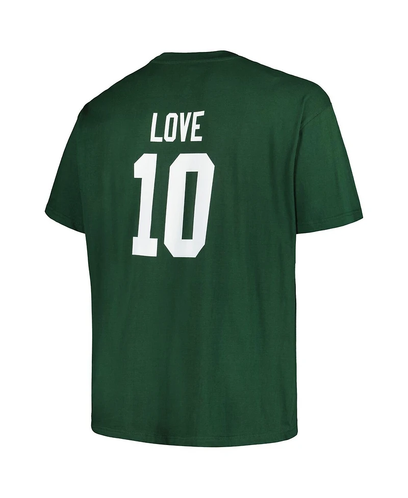 Men's Fanatics Jordan Love Green Bay Packers Big and Tall Player Name Number T-shirt