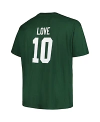 Men's Fanatics Jordan Love Green Bay Packers Big and Tall Player Name Number T-shirt