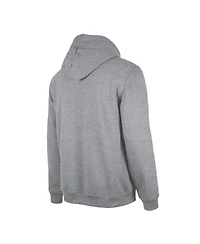 Men's New Era Heather Gray Distressed Miami Dolphins Retro Pullover Hoodie