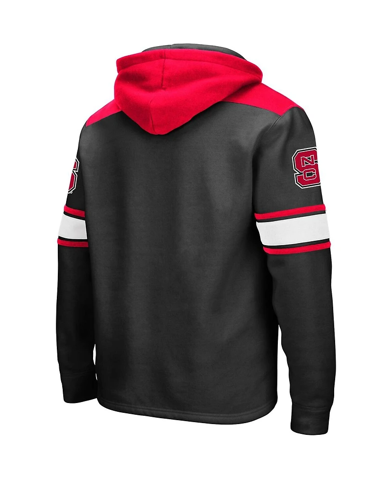 Men's Colosseum Black Nc State Wolfpack 2.0 Lace-Up Pullover Hoodie