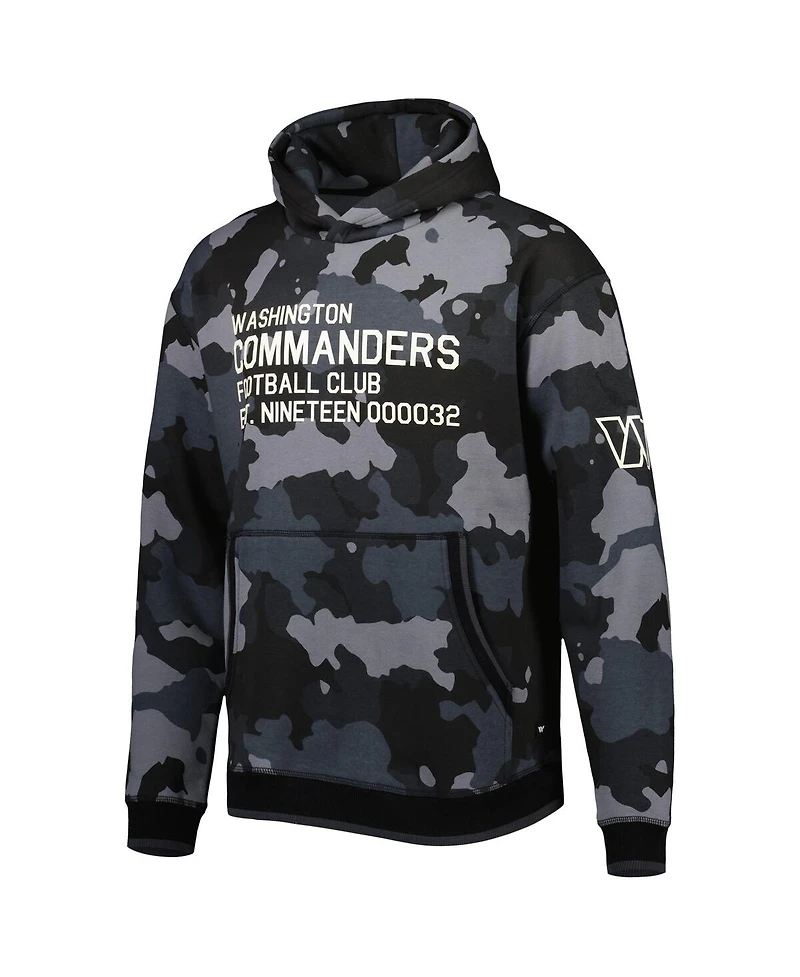 Men's The Wild Collective Black Washington Commanders Camo Pullover Hoodie