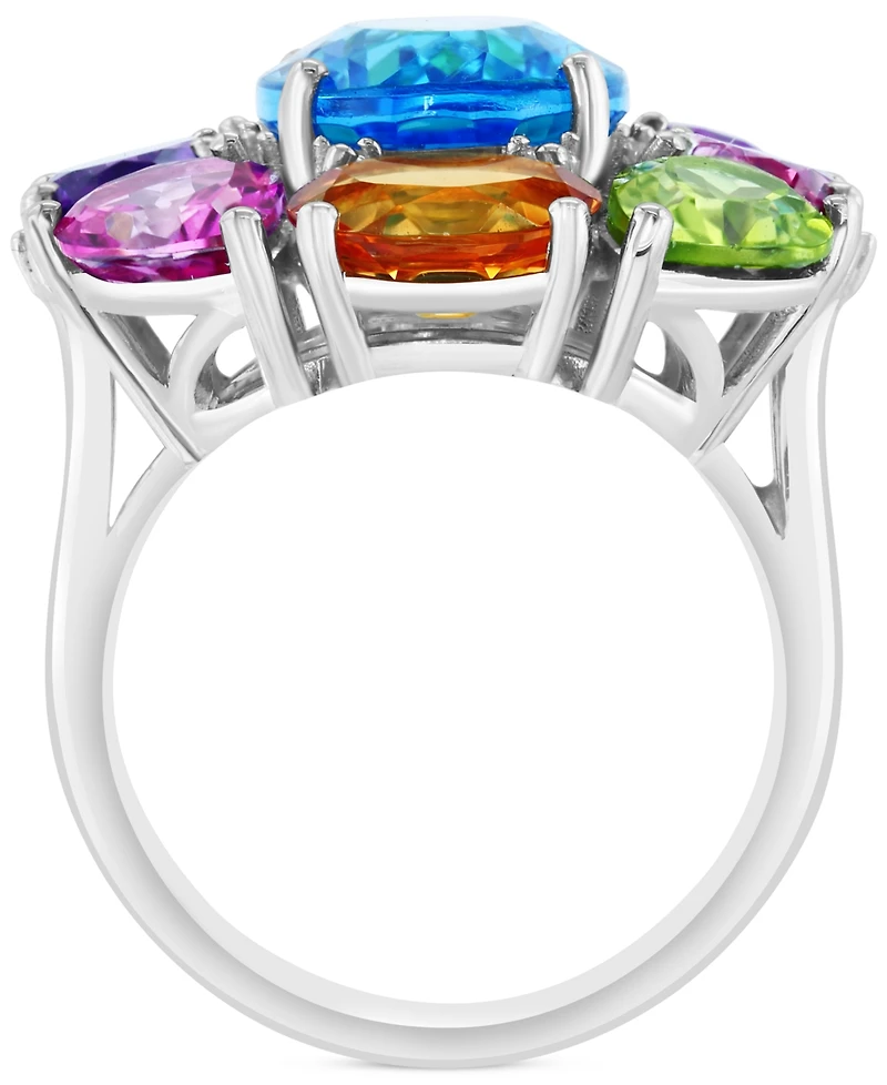 Effy Multi-Gemstone Cluster Statement Ring (16-3/4 ct. t.w.) in Sterling Silver