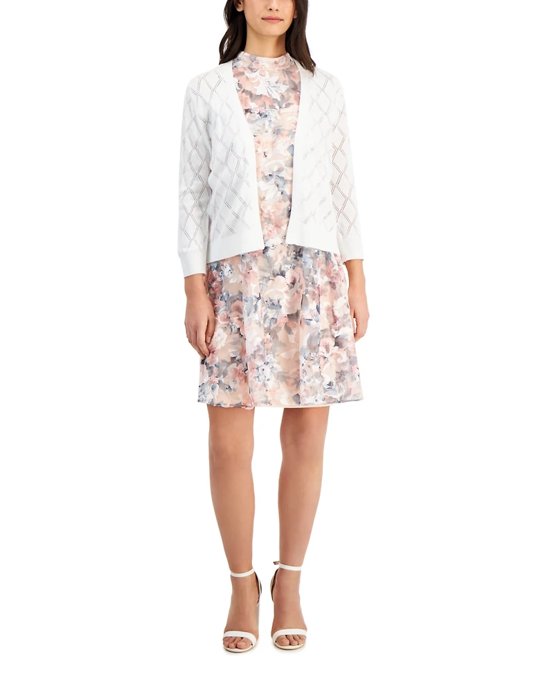 Robbie Bee Women's Open-Front Long-Sleeve Shrug