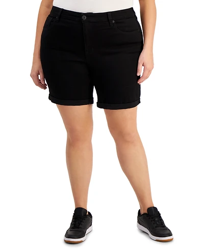 Celebrity Pink Trendy Plus Denim Bermuda Shorts