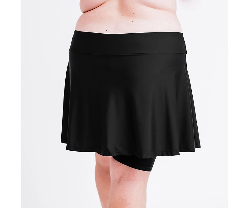 Calypsa Plus Midi Swim Skort