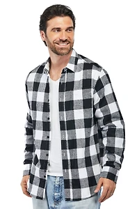 Braveman Big & Tall Button Down Classic Fit Flannel Shirt