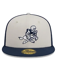 Men's New Era Cream, Navy Dallas Cowboys 2023 Sideline Historic 59FIFTY Fitted Hat