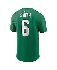 Men's Nike DeVonta Smith Kelly Green Philadelphia Eagles Alternate Player Name and Number T-shirt