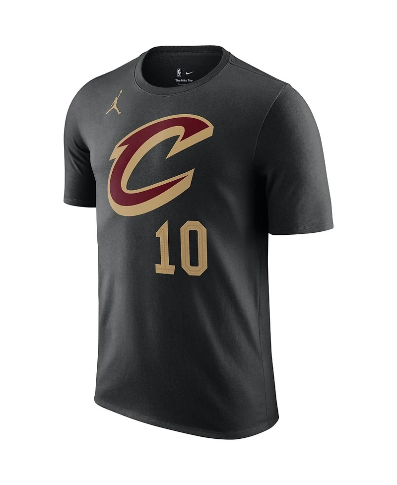 Men's Jordan Darius Garland Black Cleveland Cavaliers 2022/23 Statement Edition Name and Number T-shirt