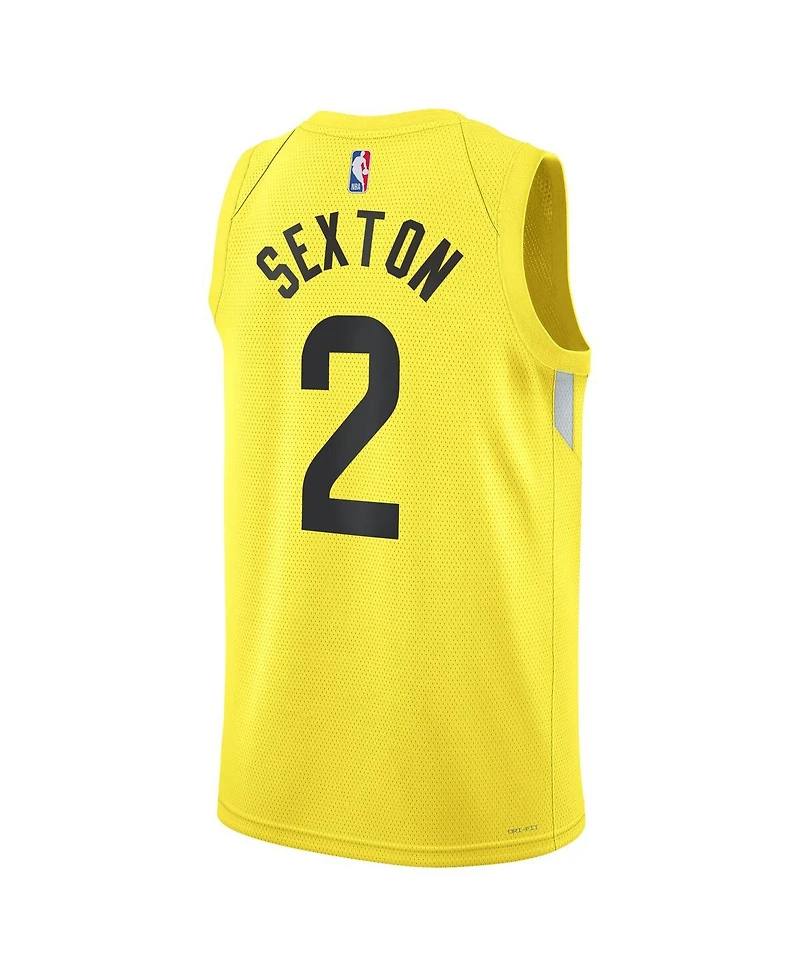 Men's and Women's Nike Collin Sexton Gold Utah Jazz Swingman Jersey - Icon Edition