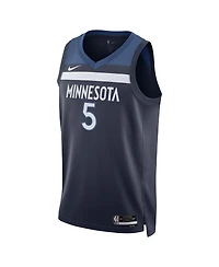 Men's and Women's Nike Anthony Edwards Navy Minnesota Timberwolves Swingman Jersey - Icon Edition