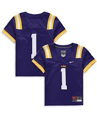 Preschool Boys and Girls Nike #1 Purple Lsu Tigers Team Replica Football Jersey