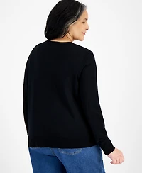 Style & Co Plus Button-Front Cardigan, Exclusively at Macy's