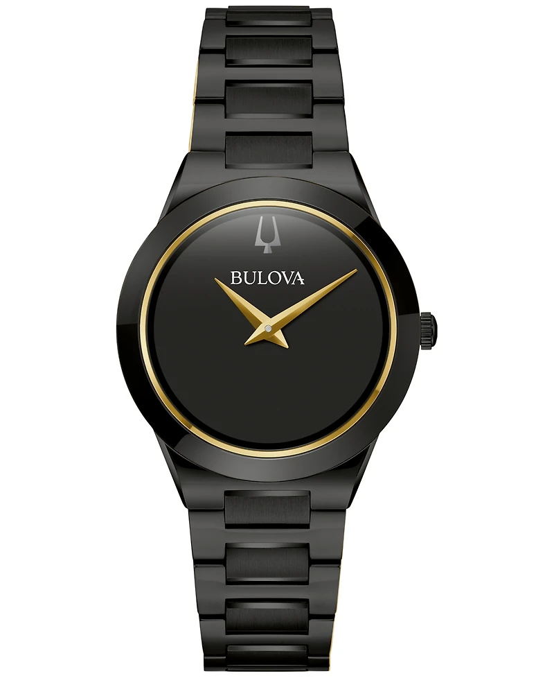 Bulova Women's Modern Millennia Black-Tone Stainless Steel Bracelet Watch 32mm