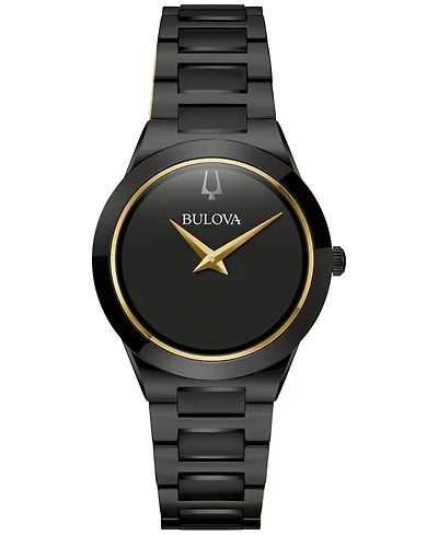 Bulova Women's Modern Millennia Black-Tone Stainless Steel Bracelet Watch 32mm