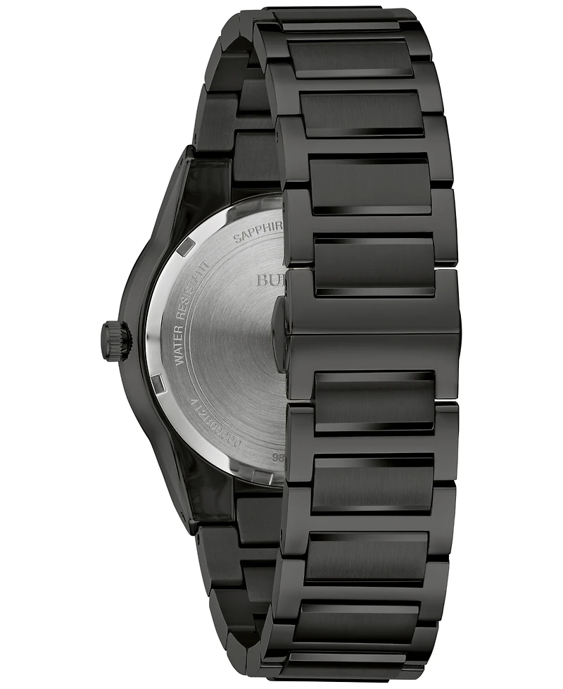 Bulova Men's Modern Millennia Black-Tone Stainless Steel Bracelet Watch 41mm