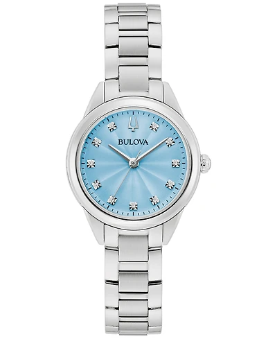 Bulova Women's Sutton Diamond Accent Stainless Steel Bracelet Watch 28mm