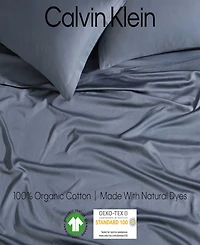 Calvin Klein Organic Earth 300 Thread Count 100% Cotton Sateen 4-Pc. Sheet Set