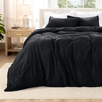 Bare Home Ultra-Soft Sand washed Queen Duvet Cover & Sham Set