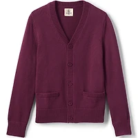 Lands' End Boys Cotton Modal Button Front Cardigan Sweater