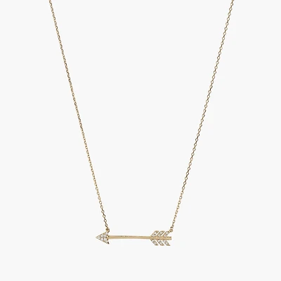 Sterling Silver 18k Gold Plated Chevron Arrow Pendant Necklace