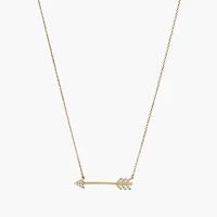 Sterling Silver 18k Gold Plated Chevron Arrow Pendant Necklace