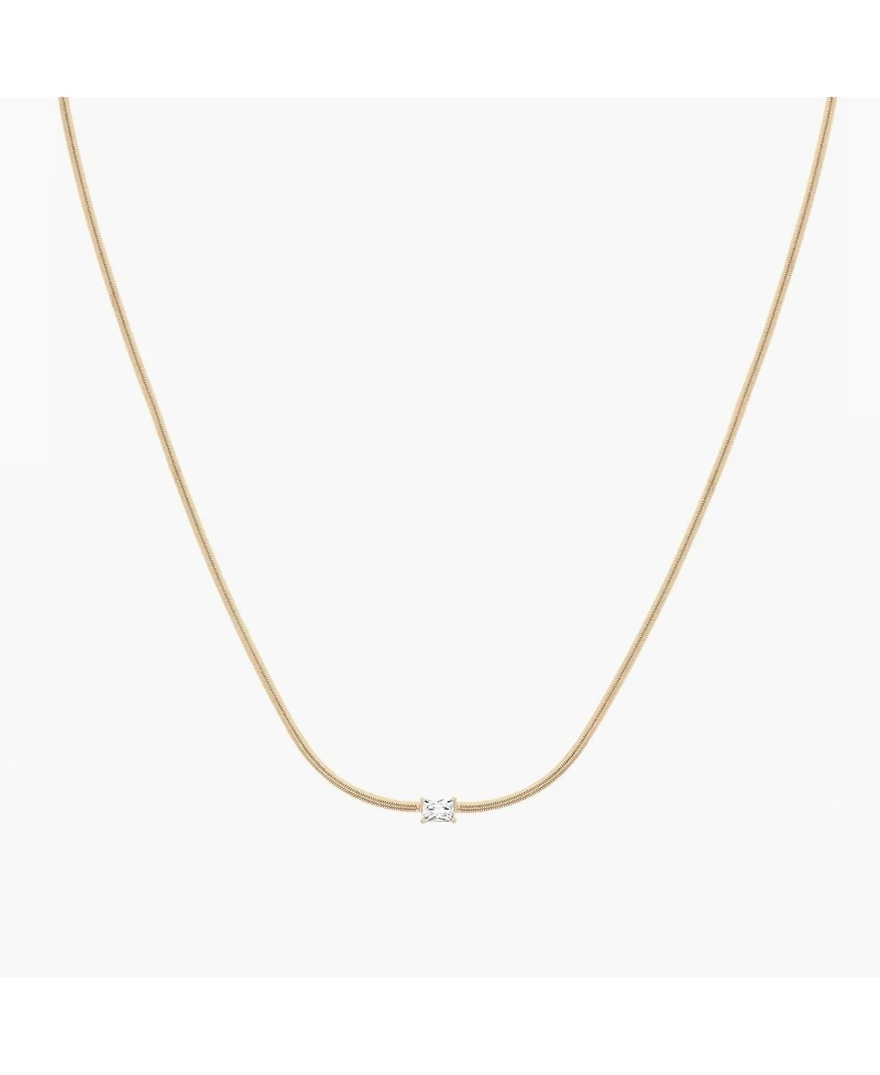 Sterling Silver 18k Gold Plated Sena Pendant Snake Necklace