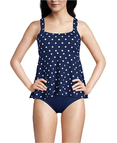 Lands' End Women's Dd-Cup Flutter Scoop Neck Tankini Top