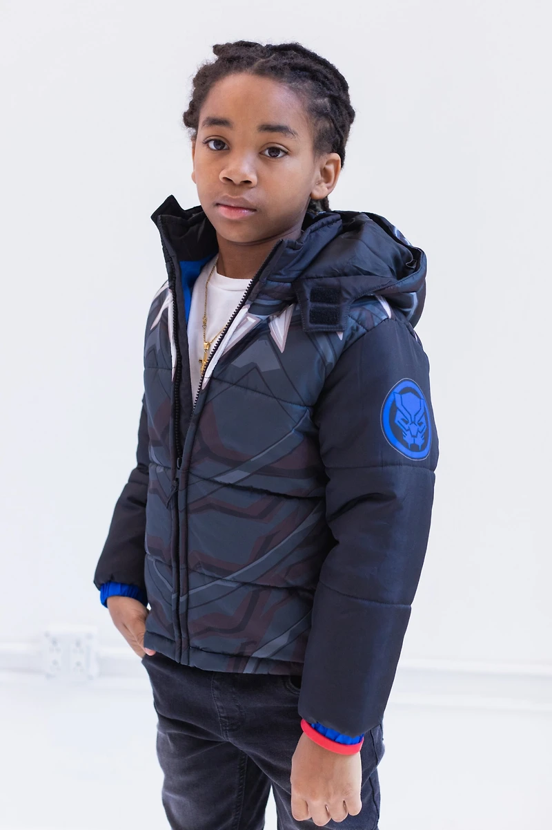 Avengers Boys Marvel The Hulk Zip Up Winter Coat Puffer Jacket