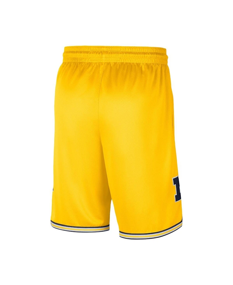Men's Nike Maize Michigan Wolverines Limited Performance Basketball Shorts