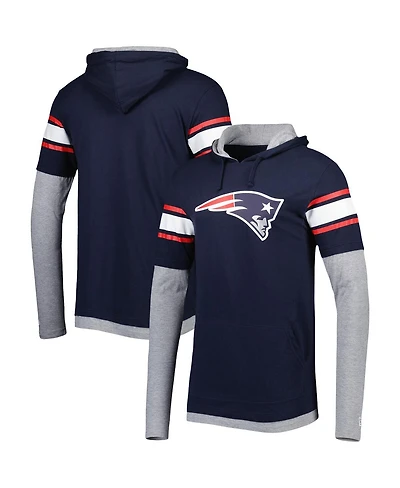 Men's New Era Navy New England Patriots Long Sleeve Hoodie T-shirt