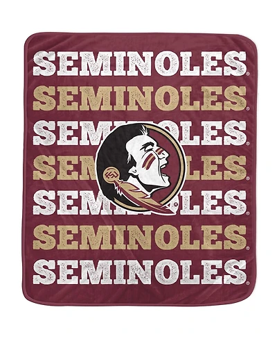 Pegasus Home Fashions Florida State Seminoles 60'' x 70'' Logo Wordmark Plush Blanket