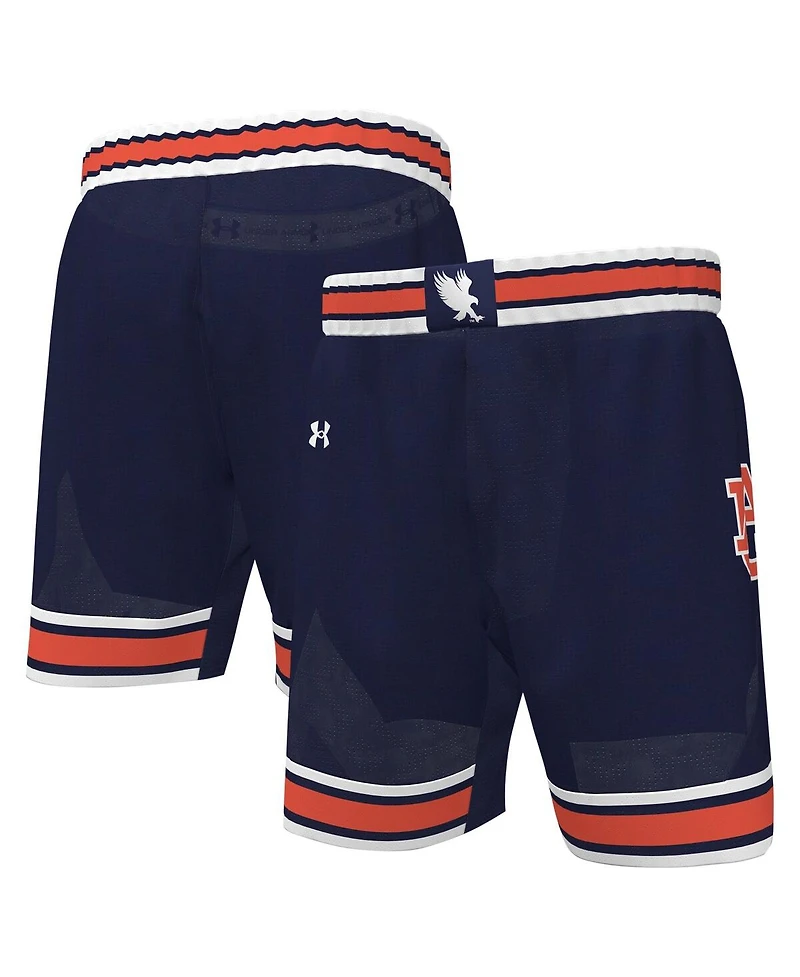 Men's Under Armour Navy Auburn Tigers Replica Basketball Shorts