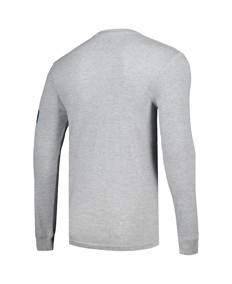 Men's Starter Heather Gray Jacksonville Jaguars Halftime Long Sleeve T-shirt