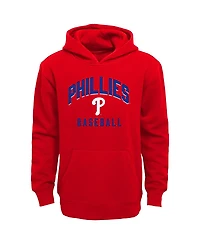 Infant Boys and Girls Red, Heather Gray Philadelphia Phillies Play by Pullover Hoodie Pants Set
