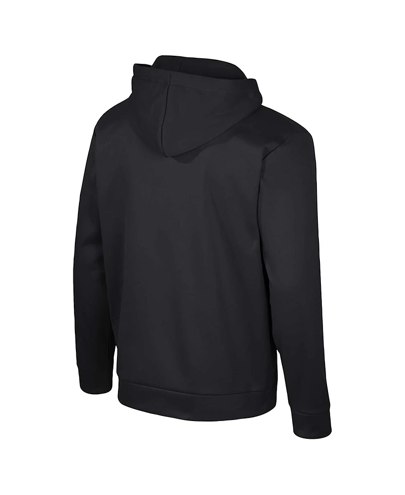 Men's Colosseum Black Iowa Hawkeyes Quarter-Zip Hoodie